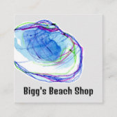 Beach Muschel Ocean Seaside Gift Shop Quadratische Visitenkarte (Vorderseite)