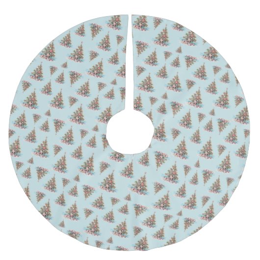 Beach Muschel Weihnachtsbaummuster Polyester Weihnachtsbaumdecke (Vorderseite)