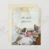 Beach Muscheln Bridal Dusche Einladung (Vorne/Hinten)