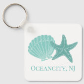 Beach Muscheln Custom Airbnb Ferien Vermietung Schlüsselanhänger (Vorderseite)