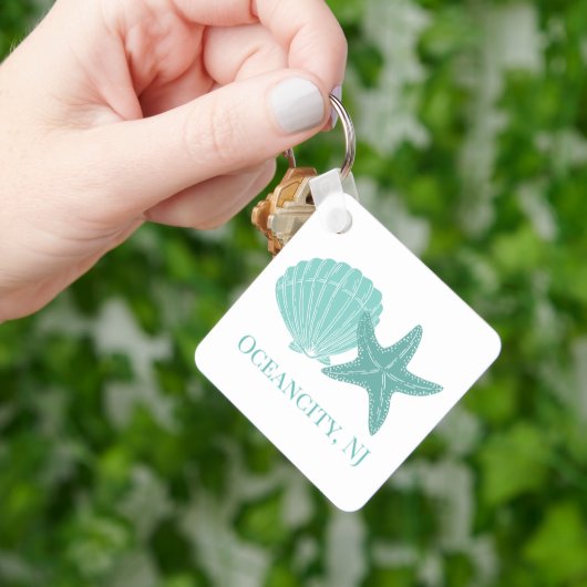 Beach Muscheln Custom Airbnb Ferien Vermietung Schlüsselanhänger (Hand)