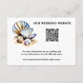 Beach Muscheln irisierende Online-QR-Code-uAwg Begleitkarte (Vorderseite)