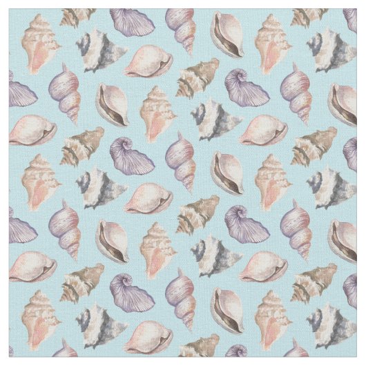 Beach Muscheln Nautical Ocean Pattern Stoff (Nahaufnahme)