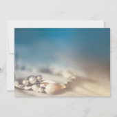 Beach Muscheln & Pearl Jewelry Elegantes Brautpart Einladung (Rückseite)