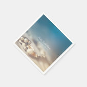 Beach Muscheln & Pearl Jewelry Elegantes Brautpart Serviette (Ecke)