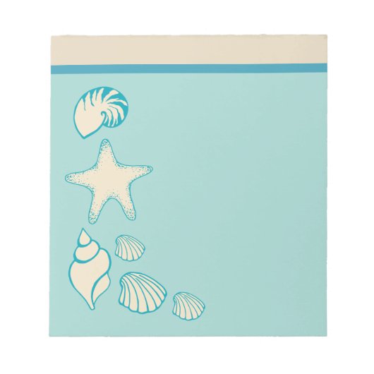 Beach Muscheln Starfish Seashell Notepad Geschenk Notizblock (Vorderseite)