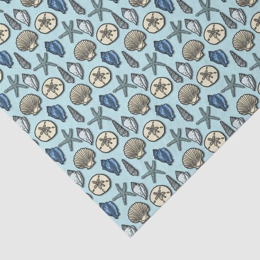 Beach Muscheln Starfish Seepatch Seidenpapier (Ausschnitt)