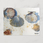 Beach Muscheln Tischnummer Card (Rückseite)