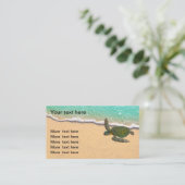 Beach Nature Coastal Thema Realtor Visitenkarte (Stehend Vorderseite)