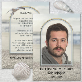 Beach Nature Foto Beileid Vielen Dank Dankeskarte