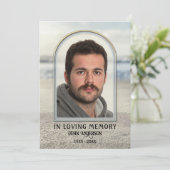 Beach Nature Foto Beileid Vielen Dank Dankeskarte (Stehend Vorderseite)