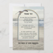 Beach Nature Foto Beileid Vielen Dank Dankeskarte (Rückseite)