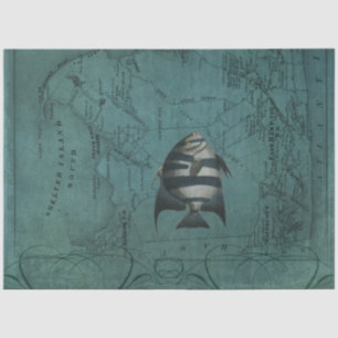 Beach Nausea Sea Fish East Hampton Karte Seidenpapier