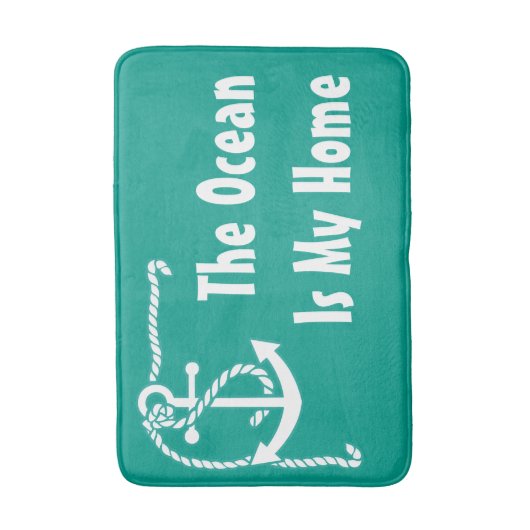 Beach Nautic Theme Badematte (Vorderseite Vertikal)