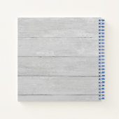 Beach Nautical Anchor Mit Monogramm Spiral Noteboo Notizblock (Rückseite)