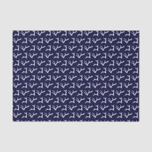 Beach Nautical Navy Blaues Minimalistisches Korall Seidenpapier
