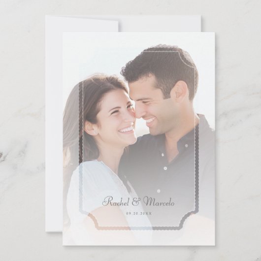 Beach Nautical Rope Wedding Save the Date (Vorderseite)