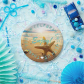 Beach Nautical Wedding Party Personalisiert Pappteller (Party)