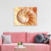 Beach Nautilus Muschel Art Canvas Print Leinwanddruck (Insitu (Wohnzimmer))