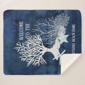Beach Navy Blue Sea Muschel Coral Starfish Family Sherpadecke (Vorderseite (Horizontal))