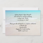 Beach Neuvermählte Private Ehe Notice Flat Cards (Rückseite)