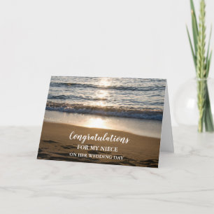 Beach Niece Wedding Day Glückwünsche Karte