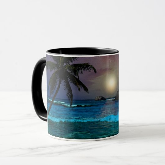 Beach Night mit dem Text Tasse (Vorderseite Links)