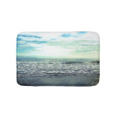 Beach Ocean Abstrakt Blue Grey Green Art Badematte (Vorderseite)