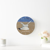 Beach Ocean Aqua Sand Sea View Kieselstein individ Runde Wanduhr (Zuhause)