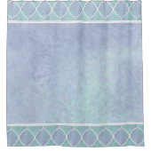 Beach Ocean Arabesque marokkanische Fliesengrenze Duschvorhang (Vorderseite)