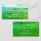 Beach Ocean Artistic Green Abstrakt Colorful 2024 Visitenkarte (Vorne/Hinten)