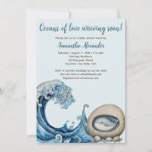 Beach Ocean Babydusche Einladung (Vorderseite)