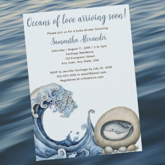 Beach Ocean Babydusche Einladung