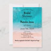 Beach Ocean Blue Seaside Polterabend Einladung (Vorderseite)