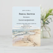 Beach Ocean Brautparty Einladung (Stehend Vorderseite)