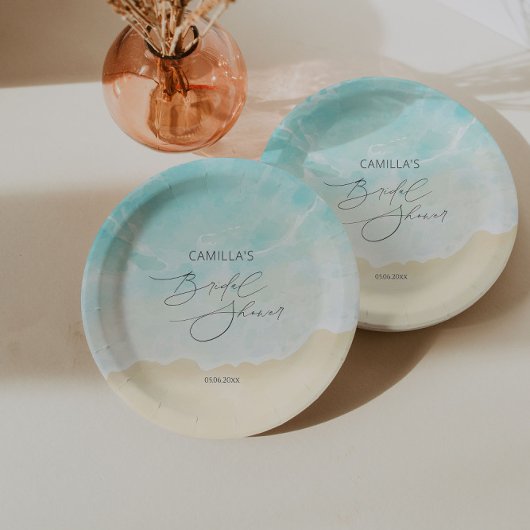 Beach Ocean Brautparty Pappteller