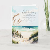 Beach Ocean Celebration of Life Foto Beerdigung Programm (Vorderseite)