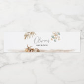 Beach Ocean Corals Baby Dusche Wasserflaschenetikett (Einzelnes Label)