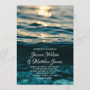 Beach Ocean Destination Nautical Sunset Hochzeit Einladung