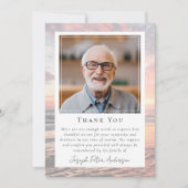 Beach Ocean Foto Beerdigung Gedenkstätte beibehalt Dankeskarte (Vorderseite)