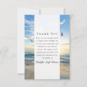 Beach Ocean Foto Beileid Beerdigung Gedenkstätte Dankeskarte (Vorderseite)