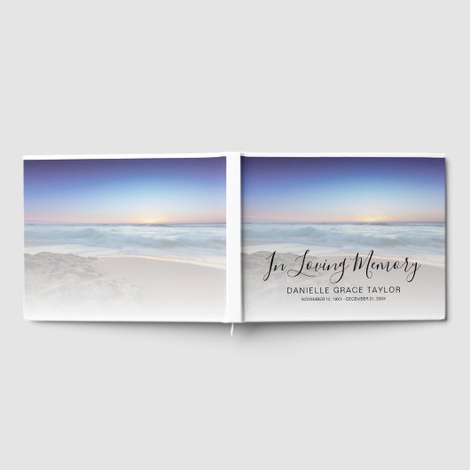 Beach Ocean Foto Memorial oder Beerdigung Gästebuc Gästebuch (Voll)