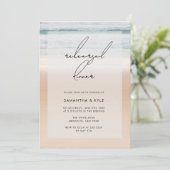 Beach Ocean Lights Probe Dinner Einladung (Stehend Vorderseite)