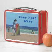 "Beach/Ocean Lunch Box" - Fakultative Personalisie Metall Brotdose (Beispiel)