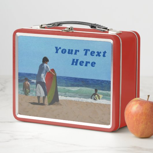 "Beach/Ocean Lunch Box" - Fakultative Personalisie Metall Brotdose (Beispiel)