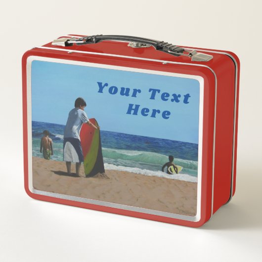 "Beach/Ocean Lunch Box" - Fakultative Personalisie Metall Brotdose (Rückseite)