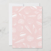 Beach Ocean Muscheln Girls Babydusche Einladung (Rückseite)