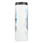 *~* Beach Ocean Nautical Abstrakt Tropfen Thermal Thermosbecher (Rückseite)