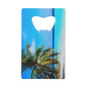 Beach ocean Palm tree Life is a beach Can Cooler Geldbeutel Flaschenöffner (Rückseite)