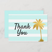 Beach Ocean Palm Tree Thema danke Ihnen Karte (Vorne/Hinten)
